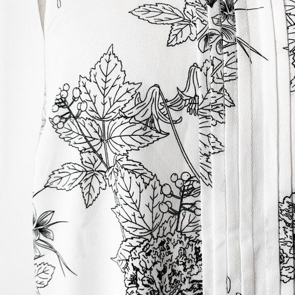 Vintage Y2K Banana Republic White Black Blue Floral Sundress Dress Size 6/M - Picture 5 of 5